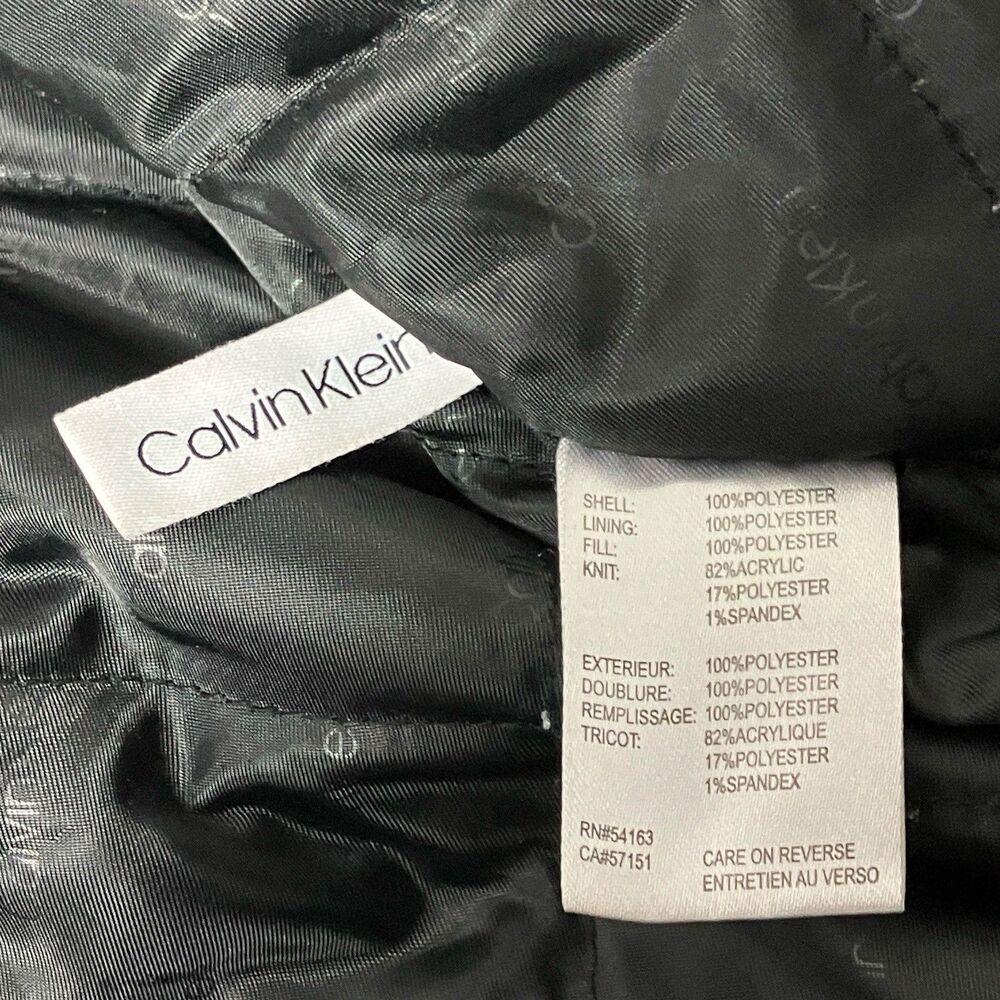 Calvin Klein Jacket Mens L Navy Hooded Full Zip Insulated Lightweight Casual - Picture 12 of 16